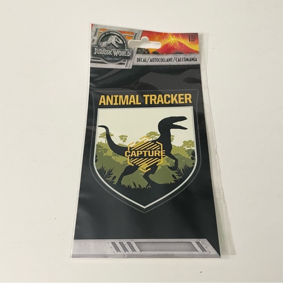 Jurassic World Animal Tracker Decal Sticker Dinosaur - Picture 1 of 13